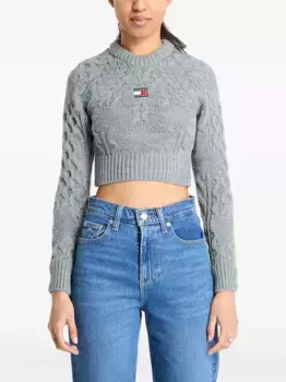 Джемпер фактурной вязки Tommy Jeans, серый