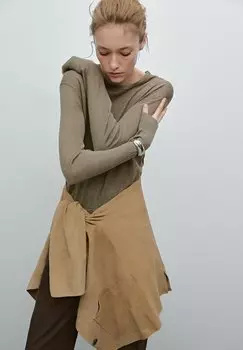 Джемпер FINE Massimo Dutti, хаки