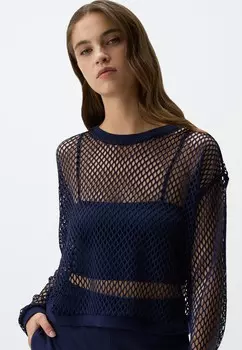 Джемпер FISHNET OVERLAY Jimmy Key, темно-синий
