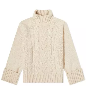 Джемпер GANNI Chunky Cable Oversized Highneck Pullover Jumper
