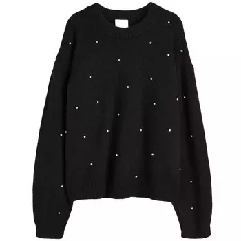 Джемпер H&amp;M Everyday Fashion Beaded, черный