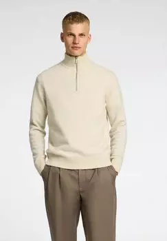 Джемпер HALF-ZIP Selected Homme, бежевый