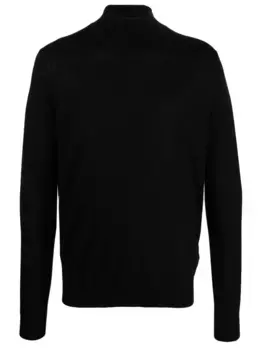 Джемпер из смесовой шерсти с высоким воротником Lanvin, черный