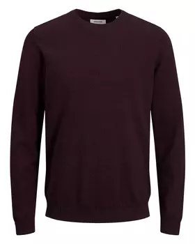 Джемпер Jack & Jones хлопковый, бордовый