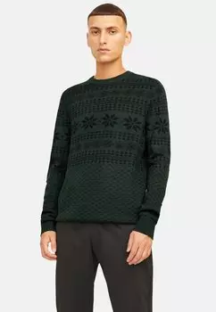 Джемпер Jack & Jones, темно-зеленый