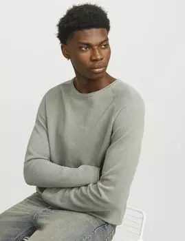 Джемпер JJEHILL CREW NECK Jack & Jones, светло-зеленый