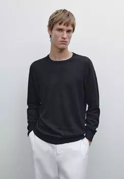 Джемпер LIGHTWEIGHT Massimo Dutti, темно-синий