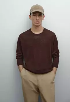 Джемпер LIGHTWEIGHT Massimo Dutti, винно-красный