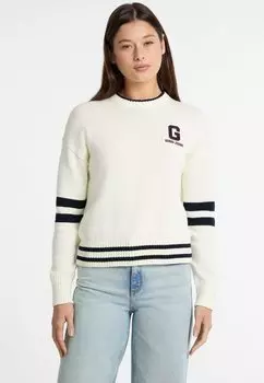 Джемпер LOGO-PATCH Guess Jeans, бежевый