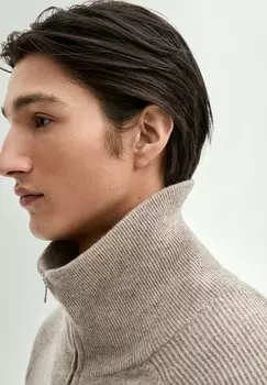 Джемпер MOCK Massimo Dutti, коричневый