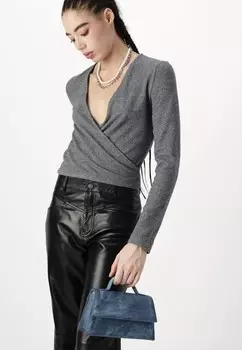 Джемпер NMCITY WRAP Noisy May, цвет Mottled Dark Grey