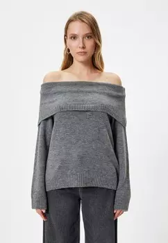 Джемпер OFF SHOULDER Koton, темно-зеленый