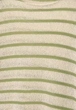 Джемпер OPEN STRIPED PULL&BEAR, зеленый