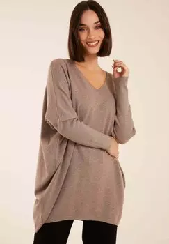 Джемпер PLAIN V NECK Blue Vanilla, цвет brown