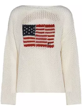 Джемпер Polo Ralph Lauren с вязаным флагом, серый