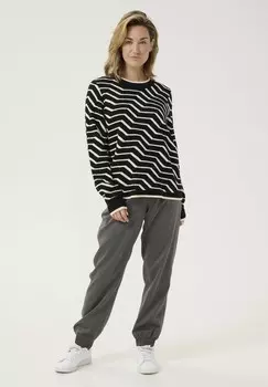 Джемпер ROUND NECK PRINTED Kaffe, черный
