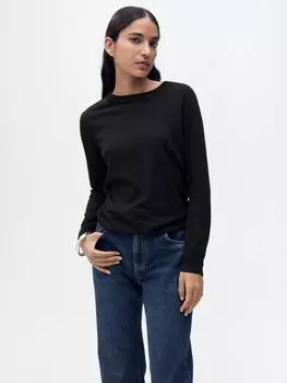 Джемпер с круглым вырезом lucca Mango, черный