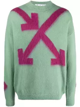 Джемпер с логотипом Arrow OFF-WHITE, зеленый