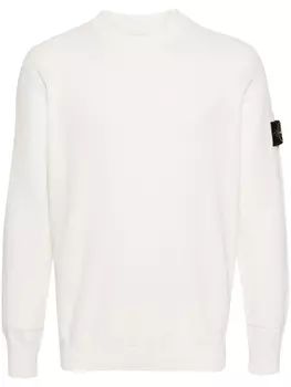 Джемпер с логотипом Compass Stone Island, белый