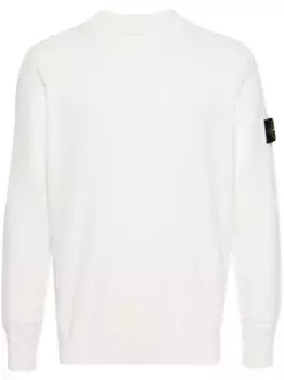 Джемпер с логотипом Compass Stone Island, белый