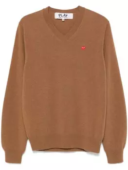 Джемпер с нашивкой Comme Des Garons Play, коричневый