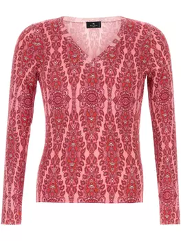 Джемпер с принтом ETRO, красный