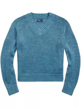 Джемпер с V-образным вырезом Polo Ralph Lauren, синий