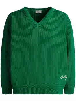 Джемпер с вышитым логотипом Bally, зеленый
