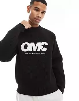 Джемпер с вышитым логотипом черного цвета Jack & Jones
