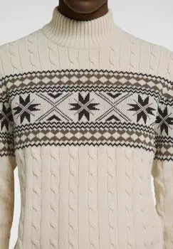 Джемпер SLHFLAKE CABLE Selected Homme, молочный