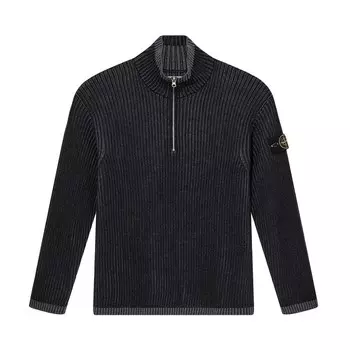 Джемпер Stone Island Logo Patch High Neck Jumper, цвет Melange Charcoal