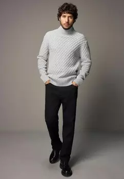 Джемпер TEXTURED TURTLE NECK Next, серый