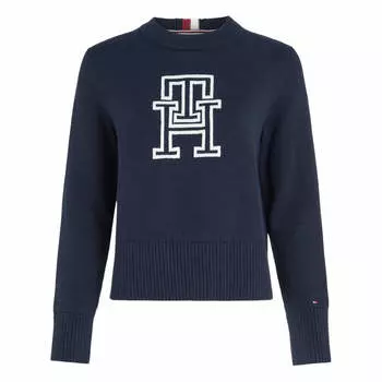 Джемпер Tommy Hilfiger Monogram Crewneck, темно-синий