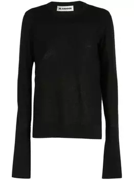 Джемпер тонкой вязки Jil Sander, черный