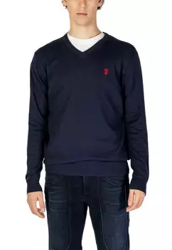 Джемпер U.S. Polo Assn. с v-образным вырезом, синий