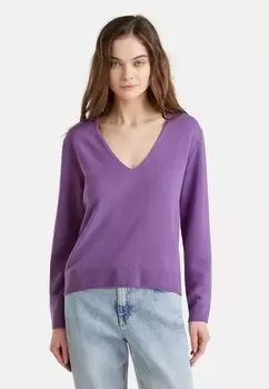 Джемпер V-NECK United Colors of Benetton, сиреневый