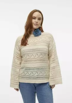 Джемпер Vero Moda Curve, бежевый
