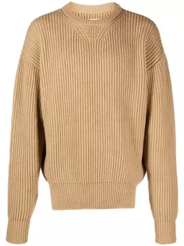 Джемпер в рубчик Jil Sander, бежевый