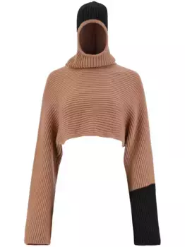 Джемпер в стиле колор-блок Ferragamo, нейтральный