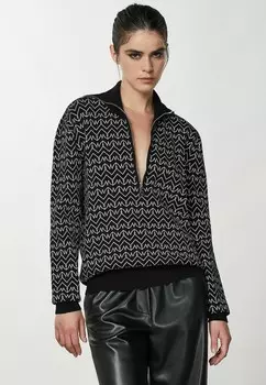 Джемпер WITH ZIP Patrizia Pepe, черный