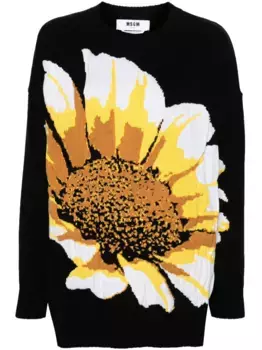 Джемпер вязки интарсия MSGM, черный