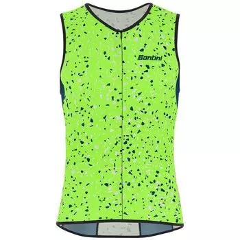 Джерси без рукавов Santini Sleek Pietra, зеленый