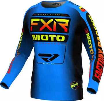 Джерси Clutch 2024 для мотокросса FXR, синий/желтый/красный