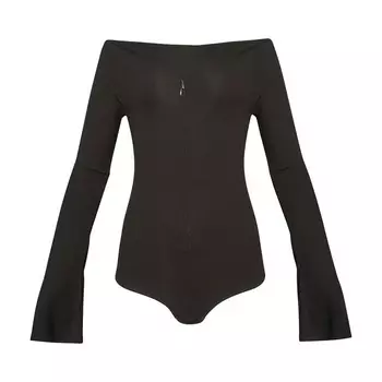 Джерси Courrges Drop Zipped Crepe Jersey Bodysuit Mud Brown, коричневый