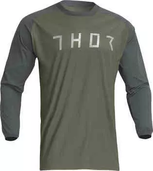 Джерси для мотокросса Terrain Thor, зеленый/серый