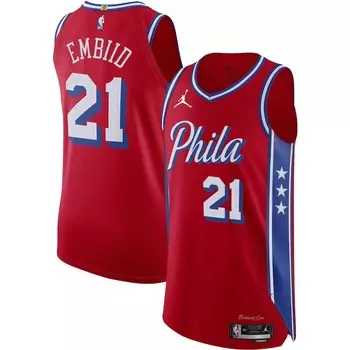 Джерси Jordan Brand Philadelphia 76Ers, красный