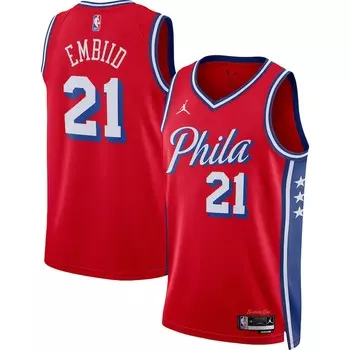 Джерси Jordan Brand Philadelphia 76Ers, красный