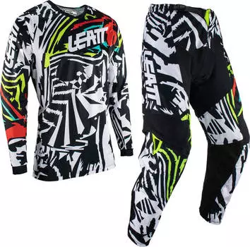 Джерси Leatt 3.5 Zebra Мотокросс, черно-белые