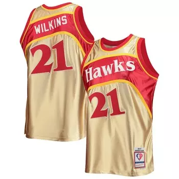 Джерси Mitchell & Ness Atlanta Hawks, золотой