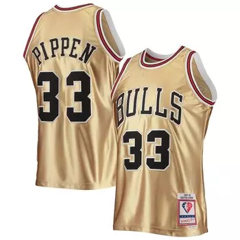 Джерси Mitchell & Ness Chicago Bulls, золотой